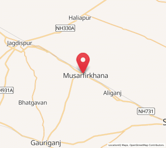 Map of Musāfir-Khāna, Uttar Pradesh
