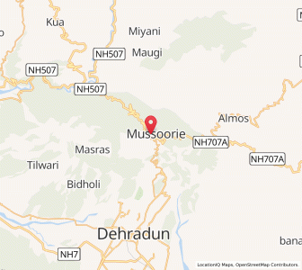 Map of Mussoorie, Uttarakhand