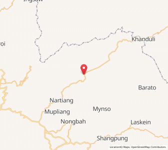 Map of Mutah, Meghalaya