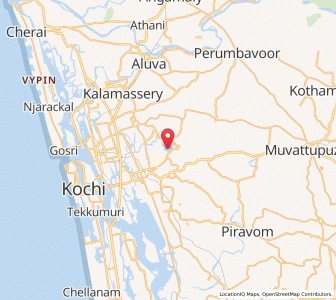 Map of Muttam, Kerala