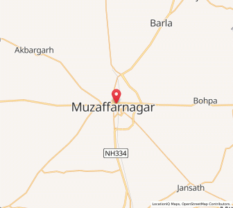 Map of Muzaffarnagar, Uttar Pradesh