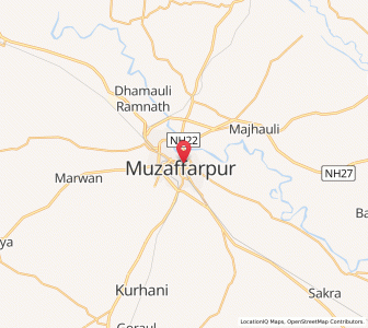 Map of Muzaffarpur, Bihar