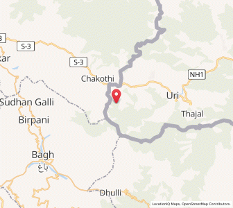 Map of Nag Thalli, Kashmir