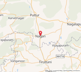 Map of Nagari, Rajasthan