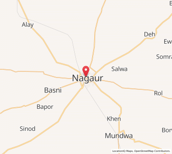 Map of Nagaur, Rajasthan