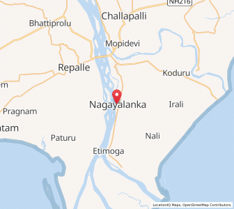 Map of Nagayalanka, Andhra Pradesh
