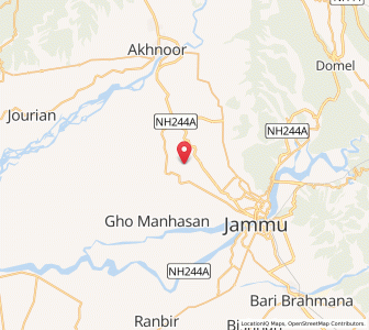 Map of Nagbani, Kashmir