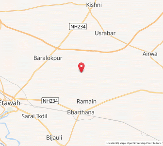 Map of Nagia Honuman, Uttar Pradesh