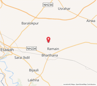 Map of Nagla Bich, Uttar Pradesh