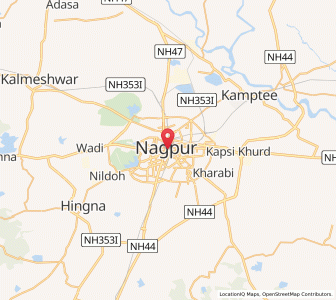 Map of Nagpur, Maharashtra