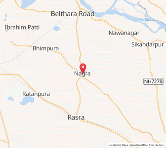 Map of Nagra, Uttar Pradesh