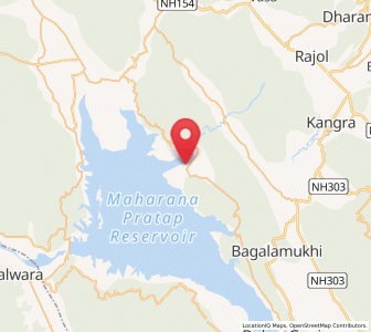 Map of Nagrota, Kashmir
