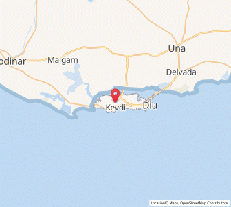 Map of Nagwa, Gujarat