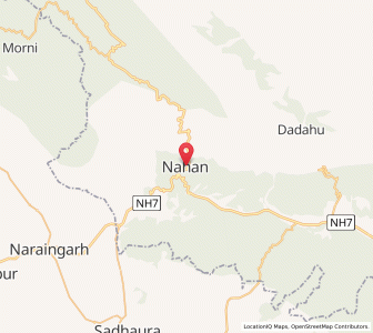 Map of Nahan, Himachal Pradesh