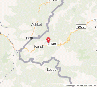 Map of Naichian, Kashmir