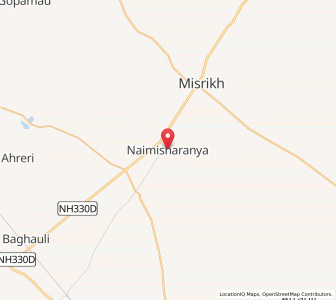 Map of Naimisharanya, Uttar Pradesh
