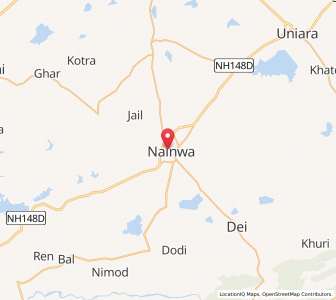 Map of Nainwa, Rajasthan
