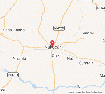 Map of Nakodar, Punjab