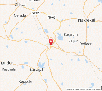 Map of Nalgonda, Andhra Pradesh