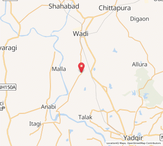 Map of Nalwar, Karnataka
