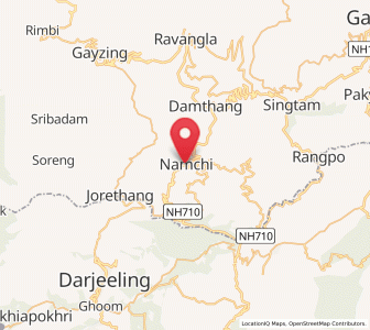 Map of Namchi, Sikkim