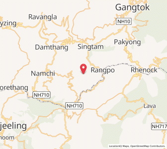 Map of Namthang, Sikkim
