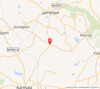 Map of Nanaj, Maharashtra