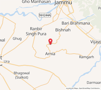 Map of Nanak Chak, Kashmir