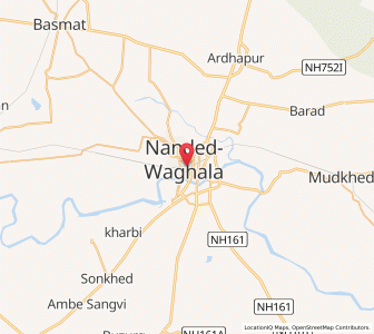 Map of Nanded, Maharashtra