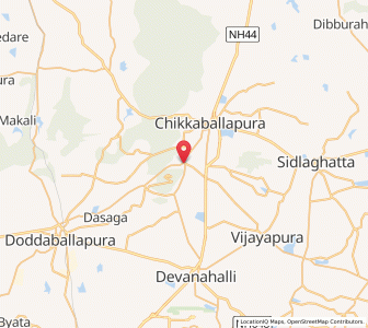 Map of Nandi, Karnataka