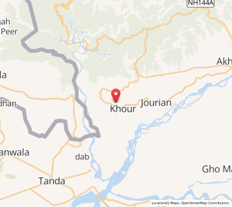 Map of Nandiala, Kashmir