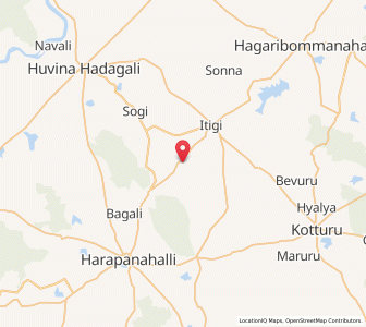 Map of Nandibevuru, Karnataka