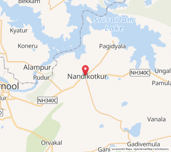Map of Nandikotkur, Andhra Pradesh