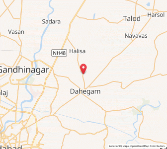 Map of Nandol, Gujarat