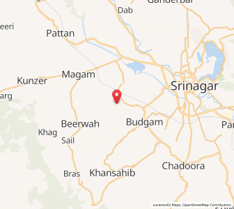 Map of Nandondpura, Kashmir