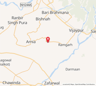 Map of Nandpur, Kashmir