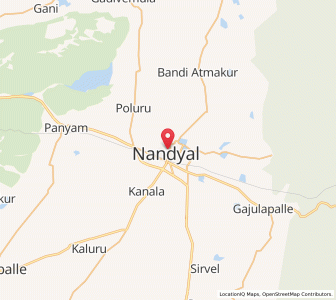 Map of Nandyal, Andhra Pradesh