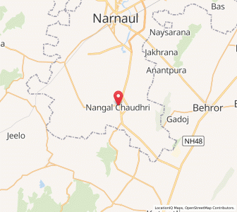 Map of Nangal Chaudhri, Haryana