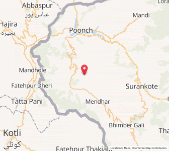 Map of Nangal Gali, Kashmir