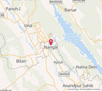 Map of Nangal Township, Punjab