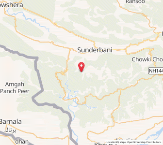 Map of Nanian, Kashmir