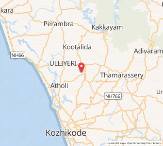 Map of Nanminda, Kerala