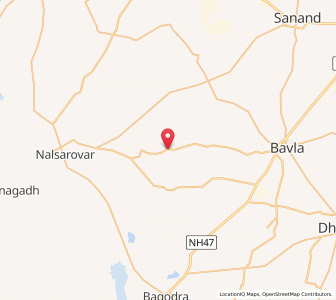Map of Nanodra, Gujarat