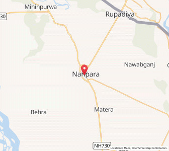 Map of Nanpara, Uttar Pradesh