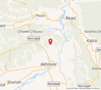 Map of Narari, Kashmir
