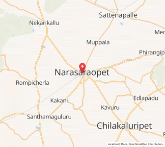 Map of Narasaraopet, Andhra Pradesh