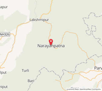 Map of Narayanapatana, Odisha