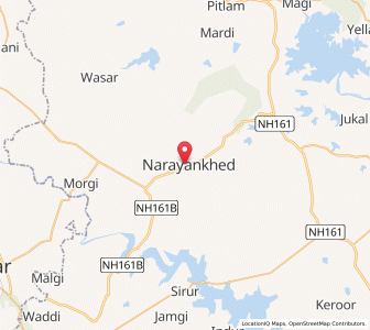 Map of Narayankher, Andhra Pradesh