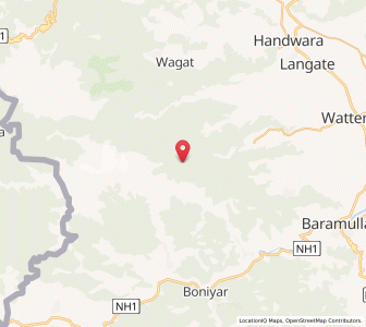 Map of Nardaij, Kashmir