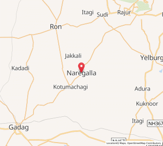 Map of Naregal, Karnataka